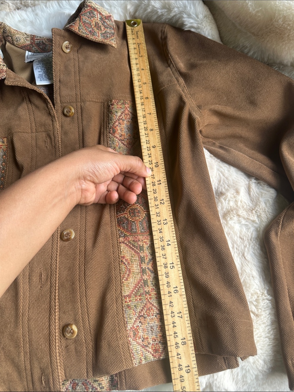 Jessica Howard vintage petite dress with Patterned Panel Jacket Sz 4P - Picture 15 of 15